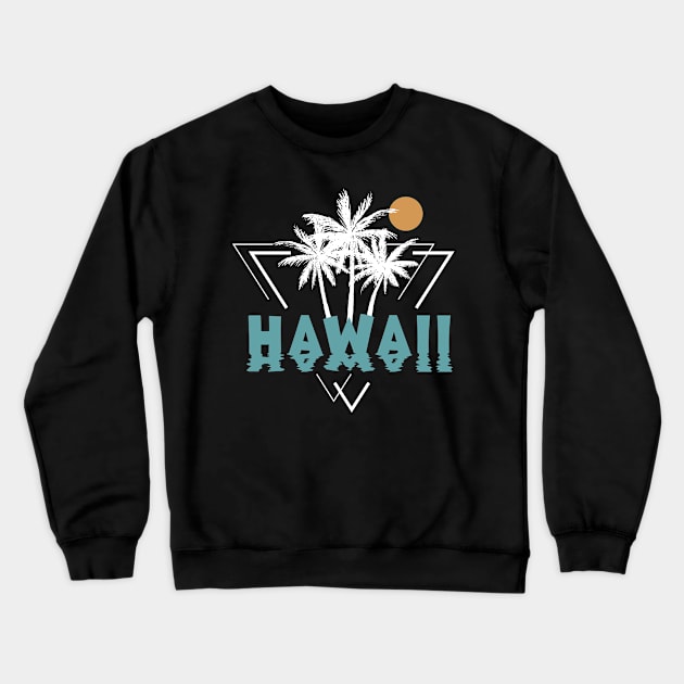 Hawaii Palm Trees and Sunset Crewneck Sweatshirt by RKP'sTees